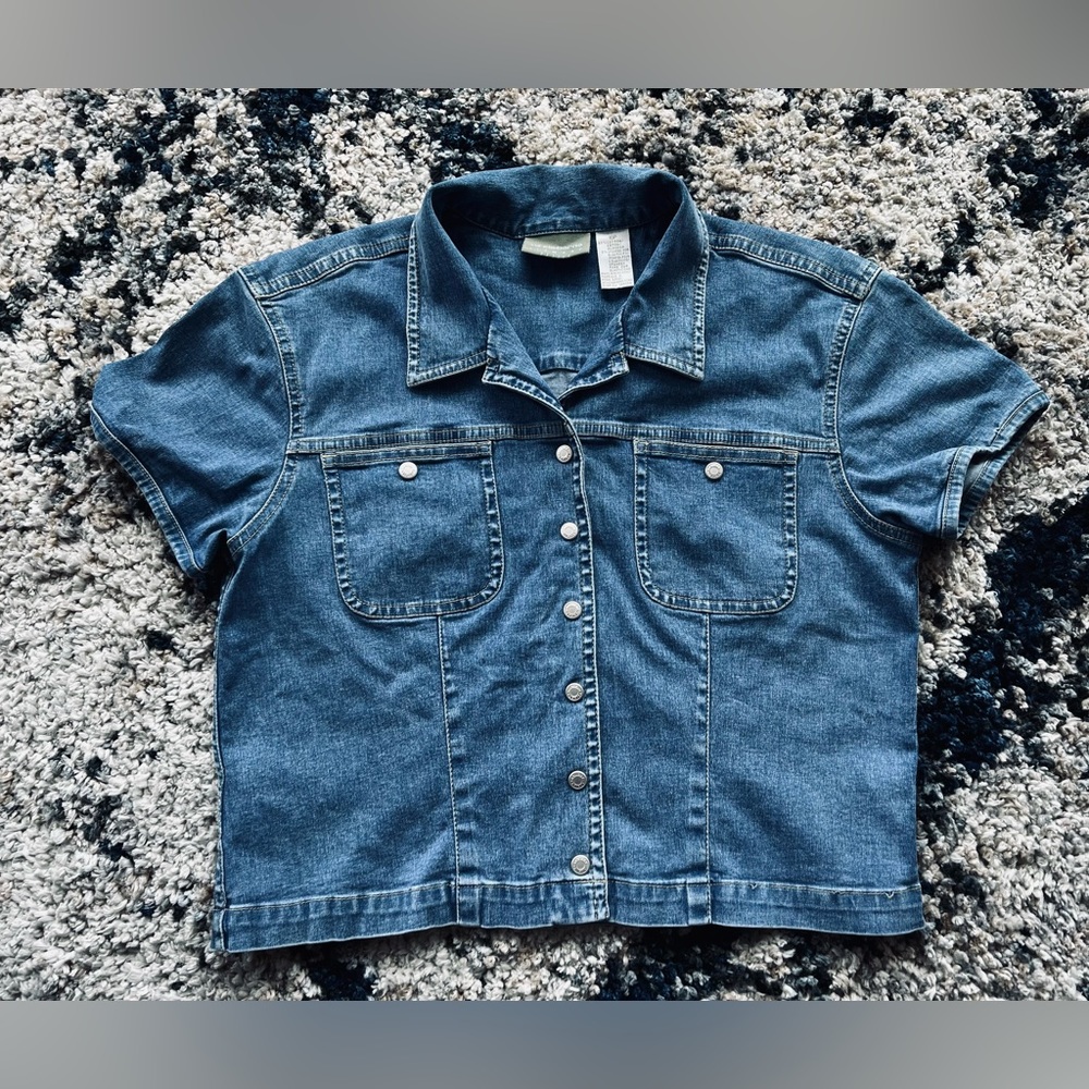 Vintage❣️Liz Claiborne Denim Crop Top